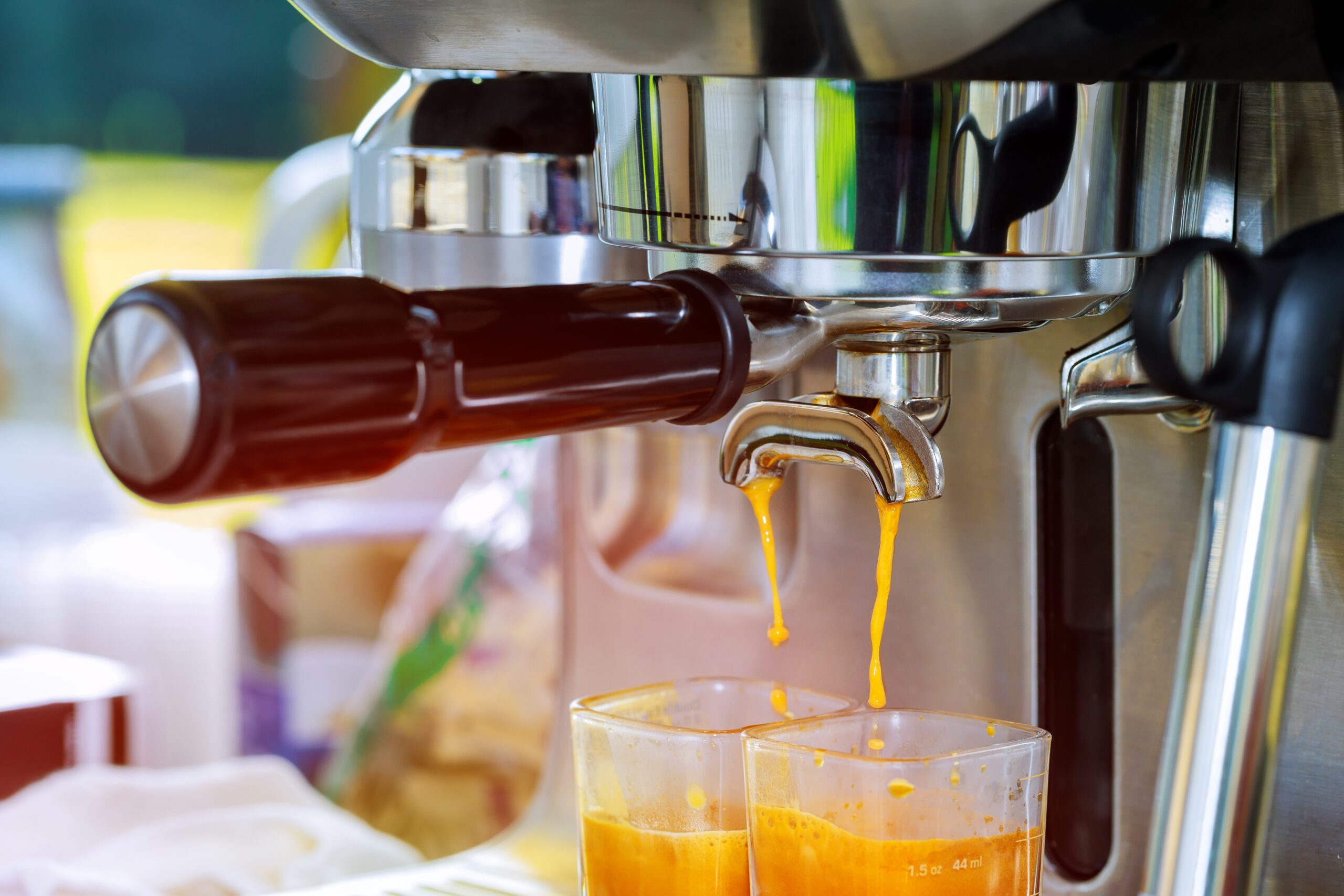 Coffee. Coffee Espresso. Espresso Machine Brewing A Coffee