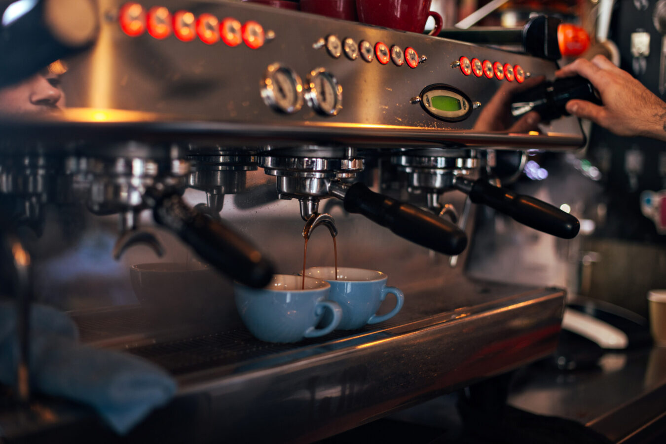 Closeup Of Professional Barista Coffee Machine 2021 09 02 08 43 40 Utc Scaled E1698033568800